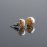 Stud earrings with  baltic amber
